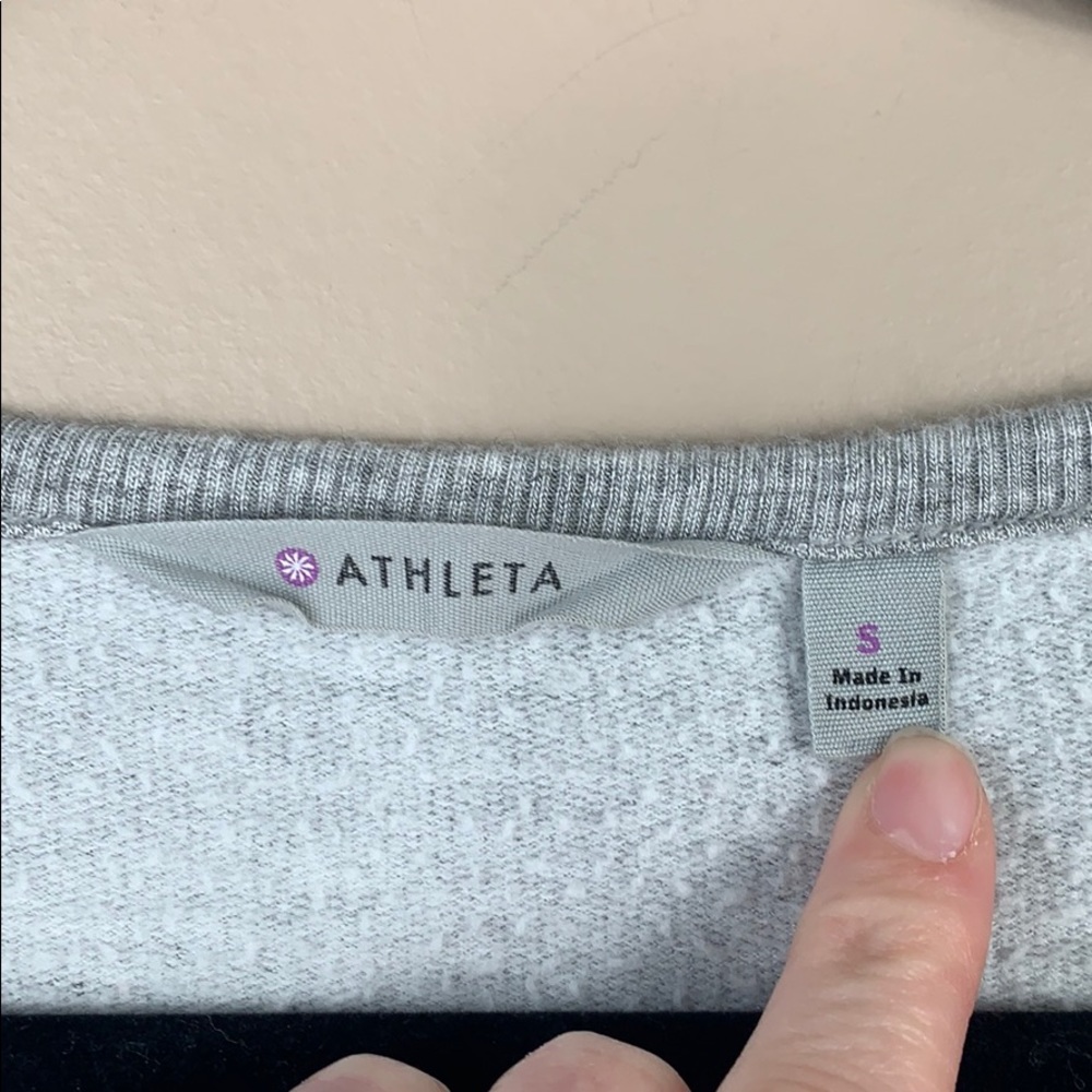 Athleta light gray super soft sweatshirt sz sm - Picture 3 of 5